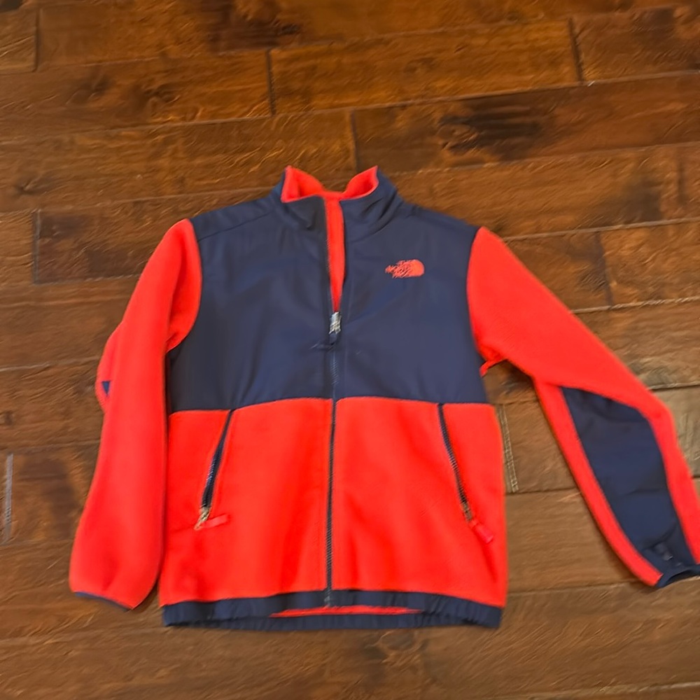 Boys Red/Navy North Face Jacket! Size L 14/16
